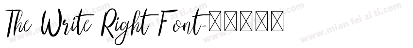 The Write Right Font字体转换
